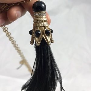 NWOT Badgley Mischka Black Gold Pendant Necklace